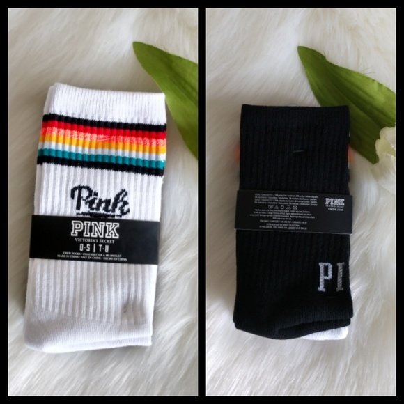 2-PACK😍PINK VS CREW SOCKS - Picture 2 of 5